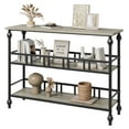thumbnail image 1 of ChaoLink Industrial Sofa Table, 3-Tier Narrow Console with Open Shelves, Entryway, Hallway, Kitchen, Bedroom, 1 of 6
