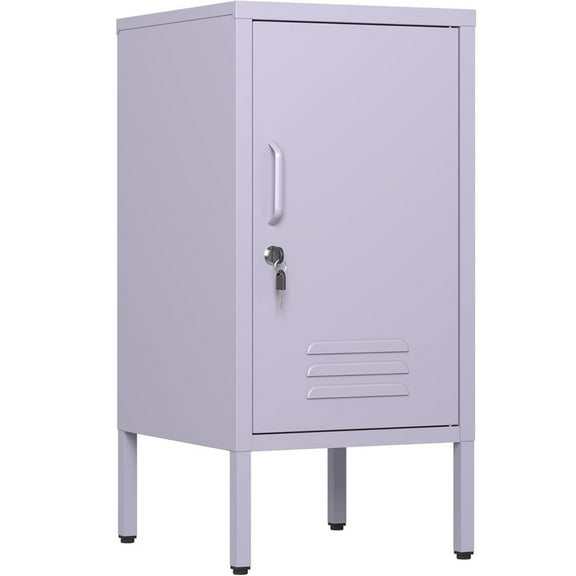 ChaoLink Lockable Metal End Table - Modern Minimalist Design with Multi Storage