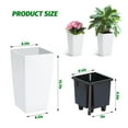 thumbnail image 1 of ChaoLink Merxent 22.5" Tall Planter Set of 2, Indoor/Outdoor Black Taper Flower Pots with Shelf Insert, Large Resin Planters, 1 of 6