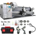 thumbnail image 1 of ChaoLink Metal Lathe, 9 inches * 24 inches Metal Lathe Machine with 5 inches 3-Jaw Chuck and 3000 RPM Ma *.1100W Benchtop Metal Lathe Metal, Working Lathe w/Tool Bo * Digital Display for Metal Turning, 1 of 8