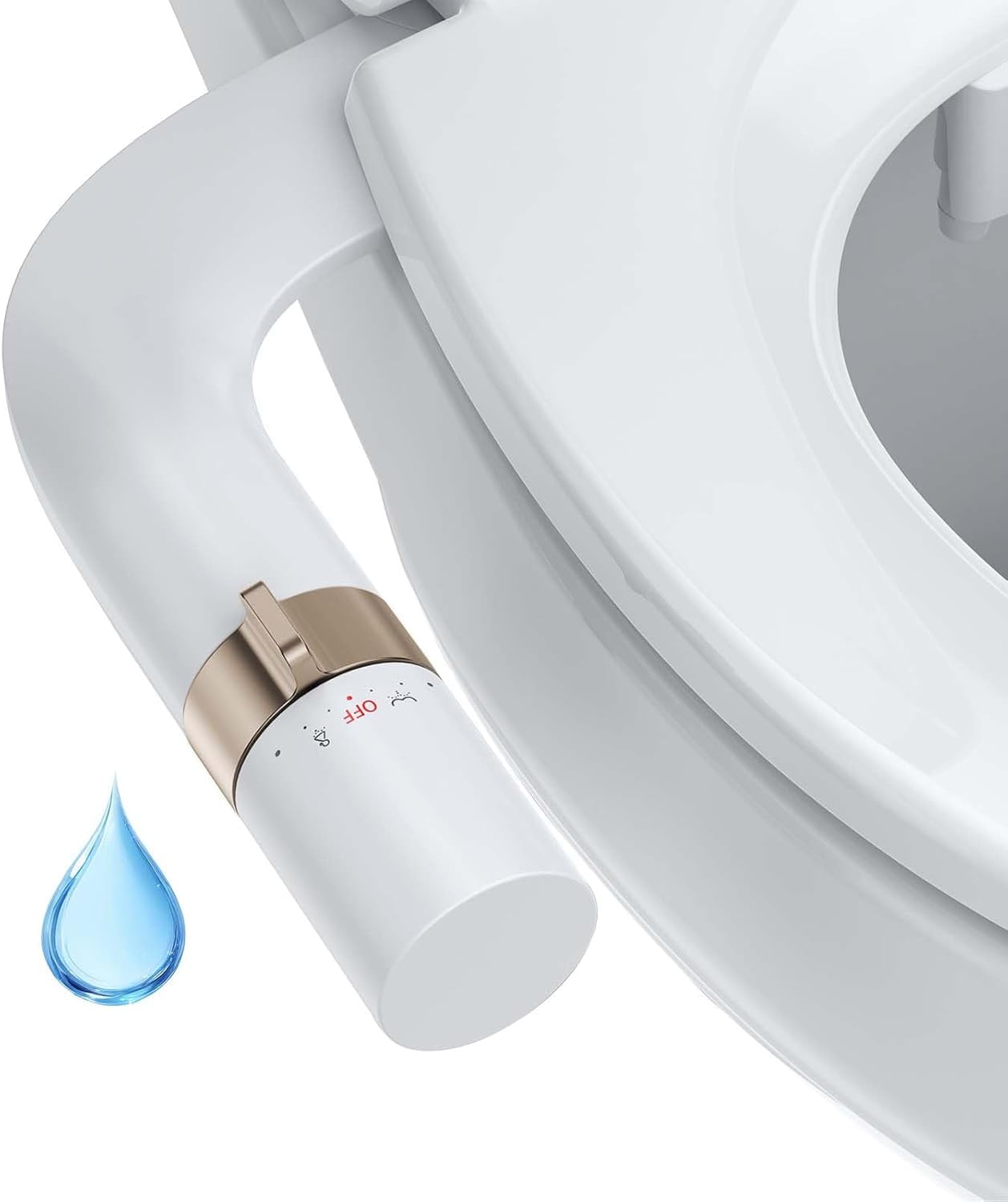 ChaoLink Non-Electric Dual Nozzle Bidet Attachment, Adjustable Water Pressure, Fresh Cold Water Sprayer