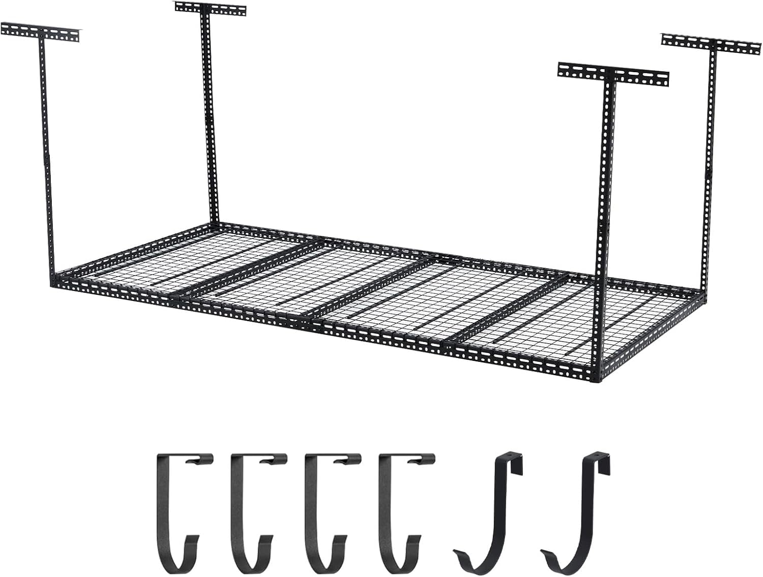 ChaoLink Overhead Garage Storage Rack 4x8 FT, Adjustable Ceiling Metal ...