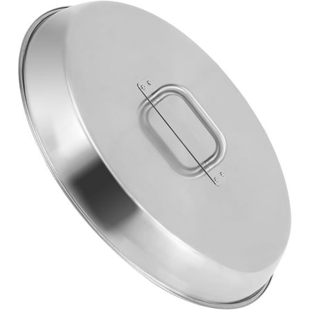 ChaoLink Stainless Steel Fire Pit Cover 27"x27", Outdoor Campfire Grill Lid with Handle, Silver, Patio Fireplace Protection