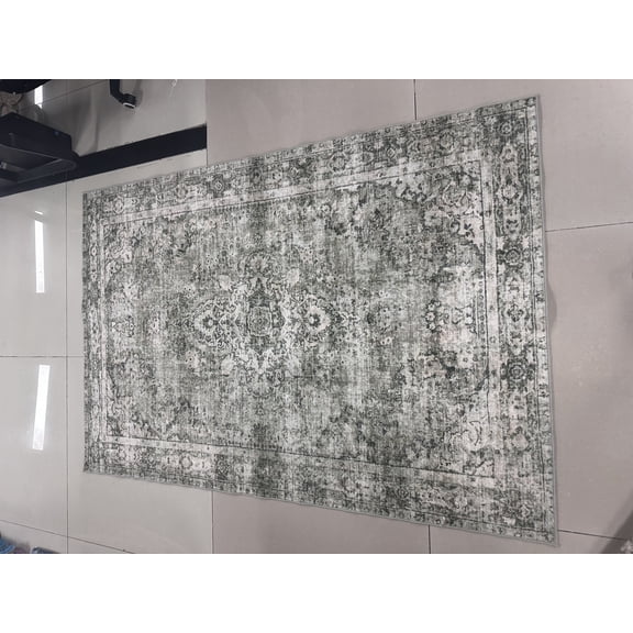 ChaoLink Washable 1150Gsm Pearl Velvet Cotton Tpr Folding Carpet Xm-Persia-Xiyan, Green, 9*12ft