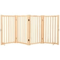 thumbnail image 1 of ChaoLink Wooden Freestanding Dog Gates for The House,Doorways, Stairs, Fodable Dog Gate Indoor, Step-Over Safety Pet Gate,Paint-Free, Solid Hardwood36"H 80"W, 1 of 5