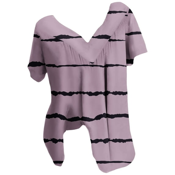 Chaoheng Casual Blouses for Women Plus Size Women Plus Size Short Sleeves V-Neck Print Blouse Pullover Tops Short Sleeve Blouses,Deals of the Week