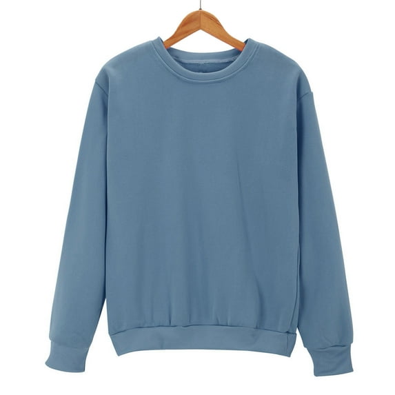 Chaoheng Cyber**Monday Oversized Sweatshirt for Women Women's Cropped Pullover Sweatshirt,Solid Color Long Sleeve Top