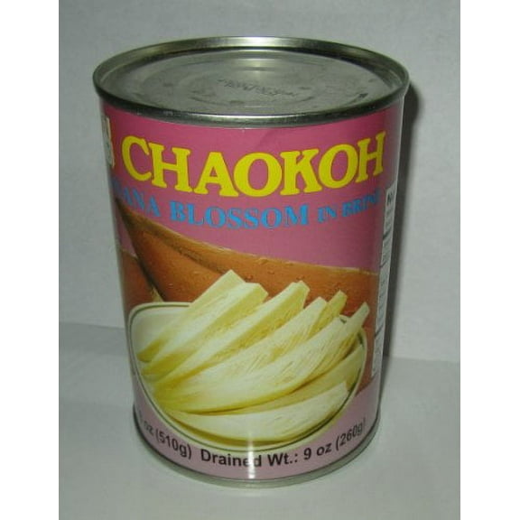 Chaokoh Banana Blossom in Brine Pack of Four 260g Per Can (Drained Wt.)