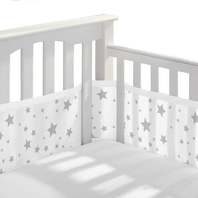 Chaoliuy Crib Rail Covers for Teething Crib Bumpers Breathable Crib