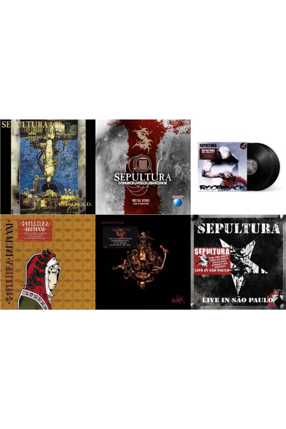 Chaos A.D. (Expanded Edition/2LP) & Metal Veins - Alive At Rock In Rio (Limited/2LP) & Roorback & Dante Xxi & A-Lex (2LP) & Live In Sao Paulo (2LP)