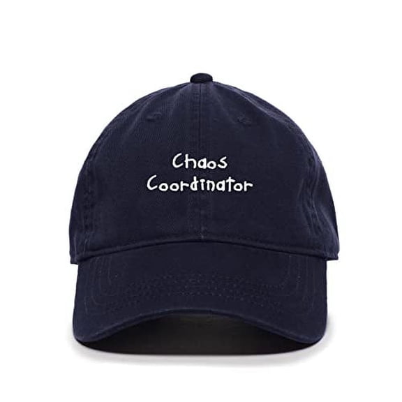 Chaos Coordinator Baseball Cap Embroidered Cotton Adjustable Dad Hat Navy