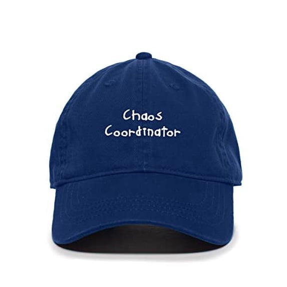 Chaos Coordinator Baseball Cap Embroidered Cotton Adjustable Dad Hat Royal Blue