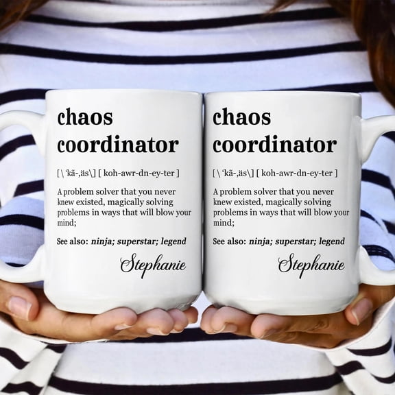 Chaos Coordinator Definition Fun Gifts For Coworker, Friends, Boss, Bekilab, 11oz 15oz Mug