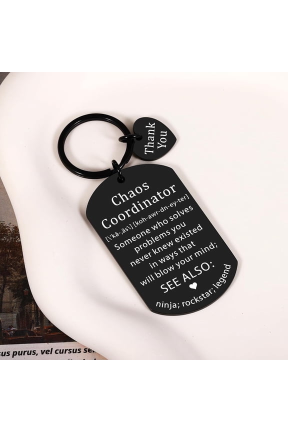 Chaos Coordinator Gifts for Women Men, Principal Gifts for Women, Principal Appreciation Gift, Assistant Principals Appreciations Gift, Chaos Coordinator Keychain, Thank You Giifts for Boss Woman Men