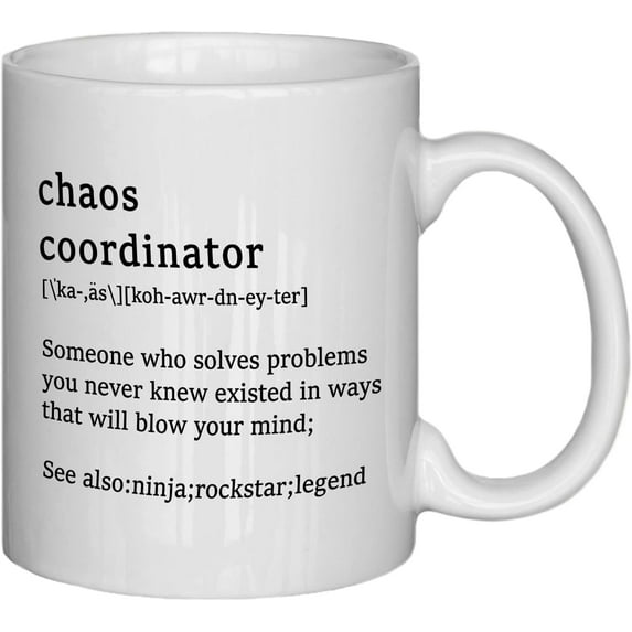 Chaos Coordinator Mug Cup,Chaos Coordinator Gifts,Gifts For Coworkers,Coworkers Ceramic Mug-11Oz Coffee Mug Cup,Coworker Gifts,Gifts For Coworkers Women,Office Gifts For Coworkers