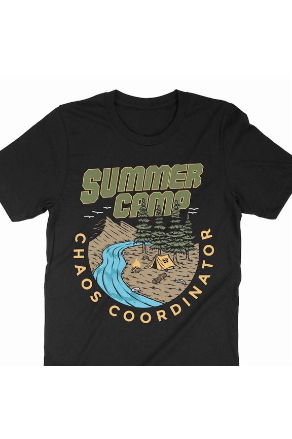 Chaos Coordinator Shirt Summer Camp Director Camping Gift Graphic Tee,for unisex up to size 5XL