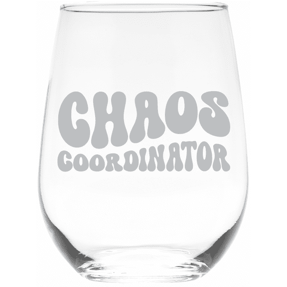C&M Personal Gifts 17 Chaos Coordinator Funny Stemless Wine Glass