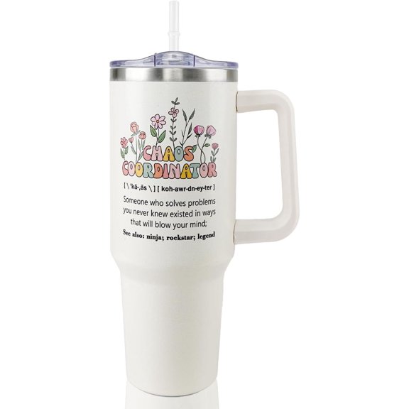 Chaos Coordinator Tumbler Chaos Coordinator Gifts for Women Appreciation Gifts for Boss, Teacher, Coworker, Social Worke -Chaos Coordinator Cup 40 Oz