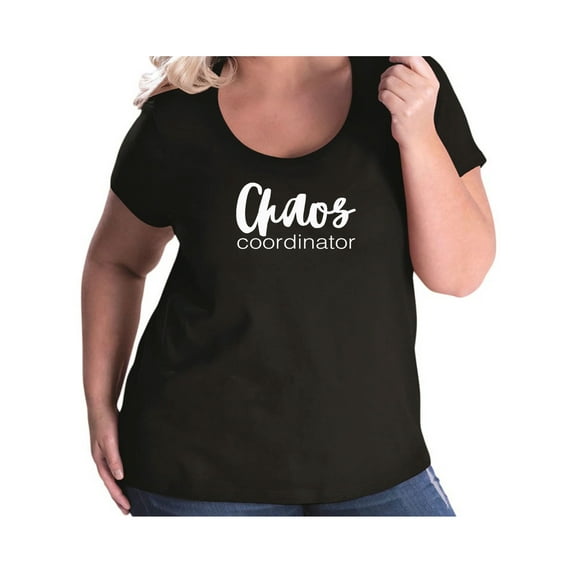 Chaos Coordinator Womens Plus Size Scoopneck Tee