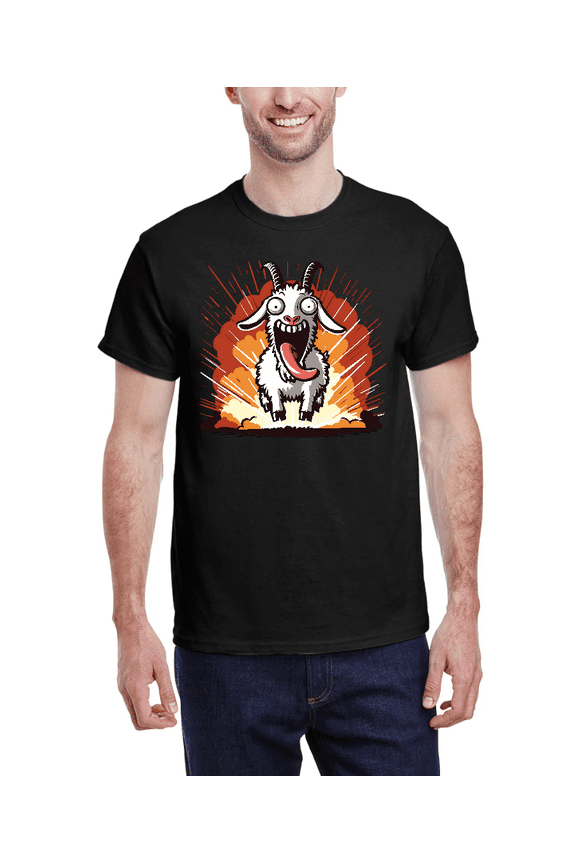 Chaos Goat Explosion Funny Gamer Farm Animal Simulation Unisex T-Shirt V14987, up to Size 5XL