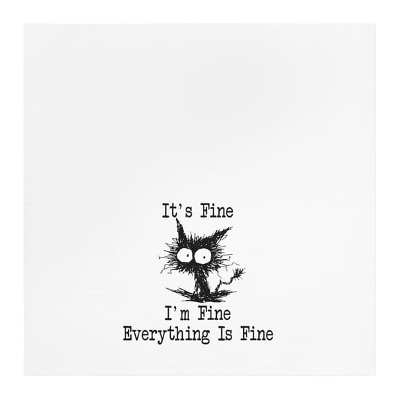 Quirky 'Everything Is Fine' Humor Tea Towel - Whimsical Kitchen Decor