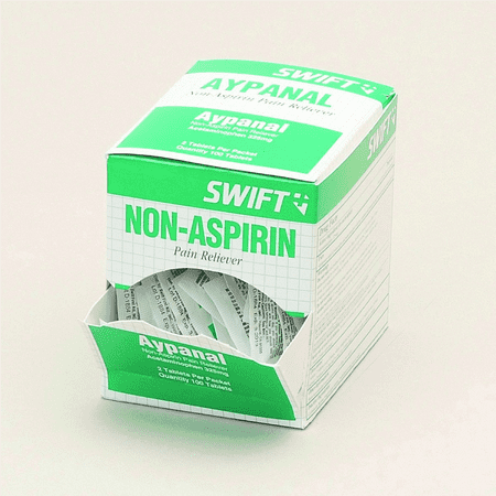 Chaos Safety Supplies 161581 First Aid Non-aspirin Pain Relief Tablets [2 Per Pack, 50 Packs Per Box]