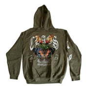 Chaos Within Mens Brown Hoodie Large
