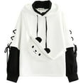 thumbnail image 1 of Chaos Wolrd Womens Girls Brown Bear Hoodie Long Sleeve Kawaii Sweatshirts, 1 of 3
