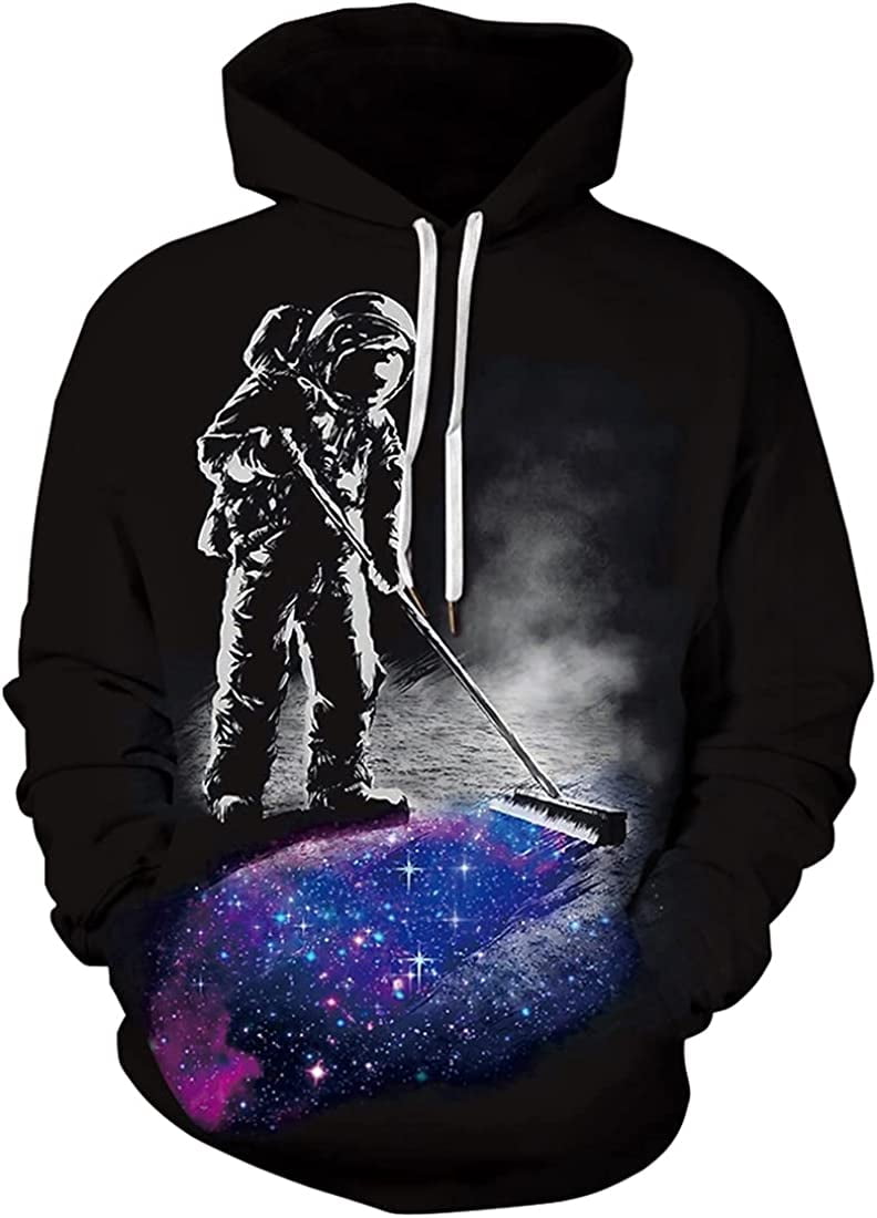 Chaos World Men's Novelty Hoodie Long Sleeves 3D Funny Graphic Print