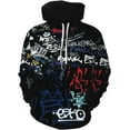 thumbnail image 1 of Chaos World Men's Novelty Hoodie Long Sleeves 3D Funny Graphic Print Sweatshirt Pullover, 1 of 6