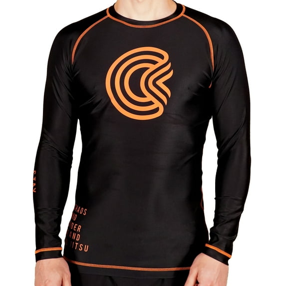 Chaos and Order Base Label V2 Long Sleeve BJJ Rashguard - Small - Black