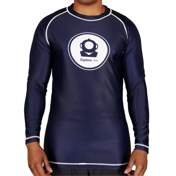 Chaos and Order Explorer Series Aquanaut Long Sleeve Rashguard - XL - Navy