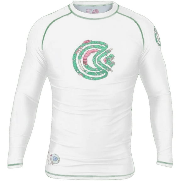 Chaos and Order Z-Series Premium Long Sleeve Jiu-Jitsu Rashguard - Large - White