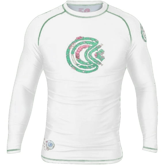Chaos and Order Z-Series Premium Long Sleeve Jiu-Jitsu Rashguard - Small - White