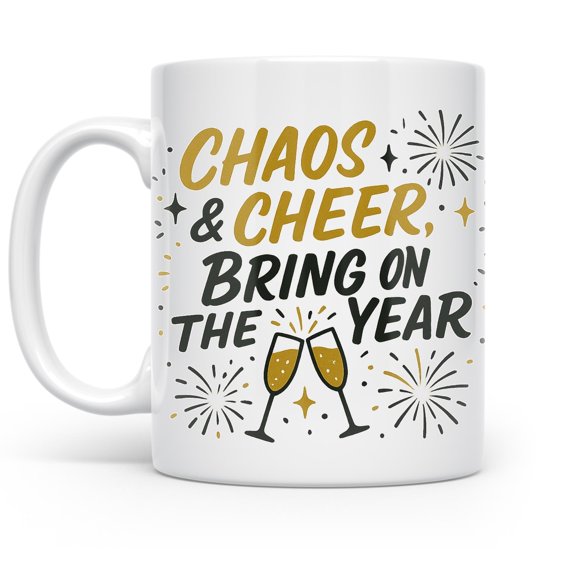 New Year Celebration Chaos Cheer - Party Enthusiast - 11 oz Ceramic Coffee Mug