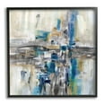 thumbnail image 1 of Chaotic Abstract Blue Arrangement Abstract Painting Black Framed Art Print Wall Art, 1 of 7