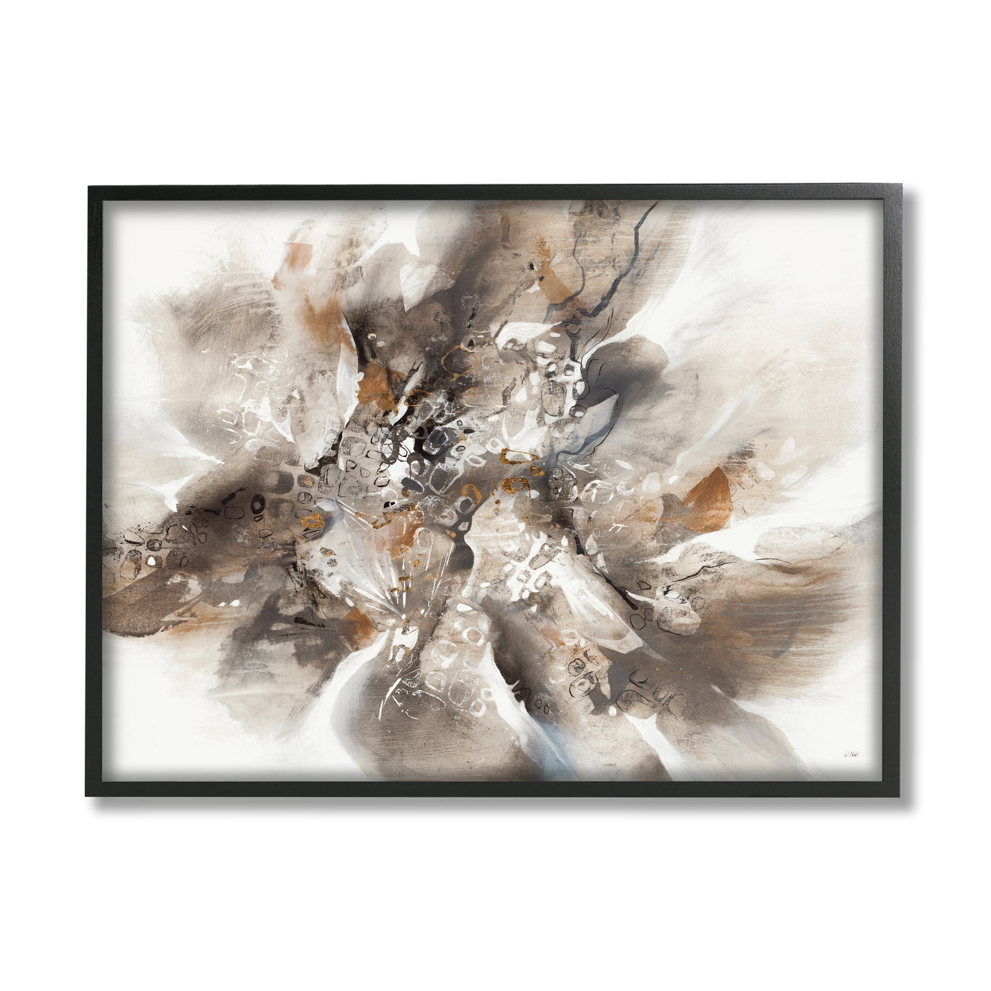 Stupell Industries Chaotic Abstract Brush Strokes Square Shape Patterns,24 x 30,Designed by K. Nari