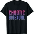 thumbnail image 1 of Chaotic Bisexual Bi Pride Flag LGBT Rainbow Bisexuality T-Shirt, 1 of 4