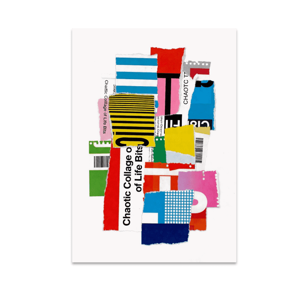 Chaotic Collage of Life Bits - Art Enthusiast - 13x19 Poster Print