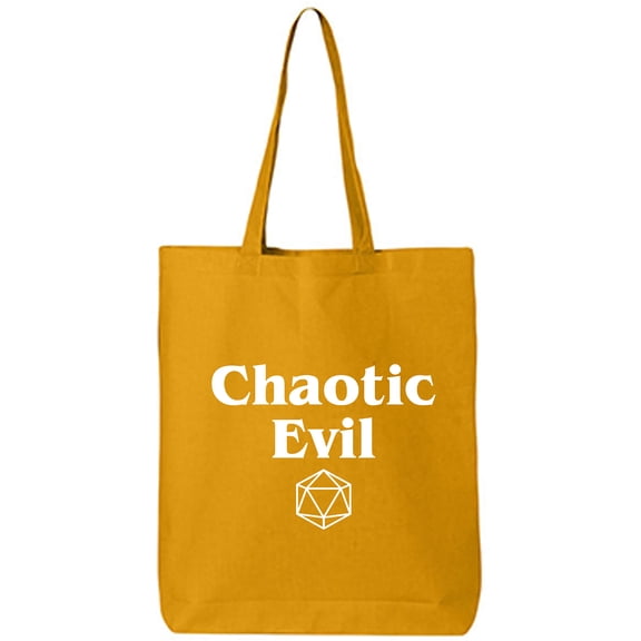Chaotic Evil Cotton Canvas Tote Bag