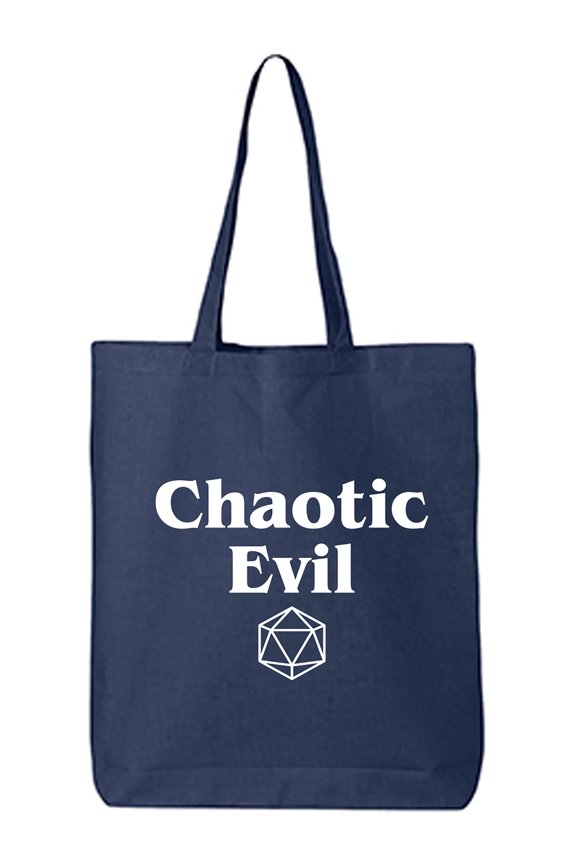 Chaotic Evil Cotton Canvas Tote Bag