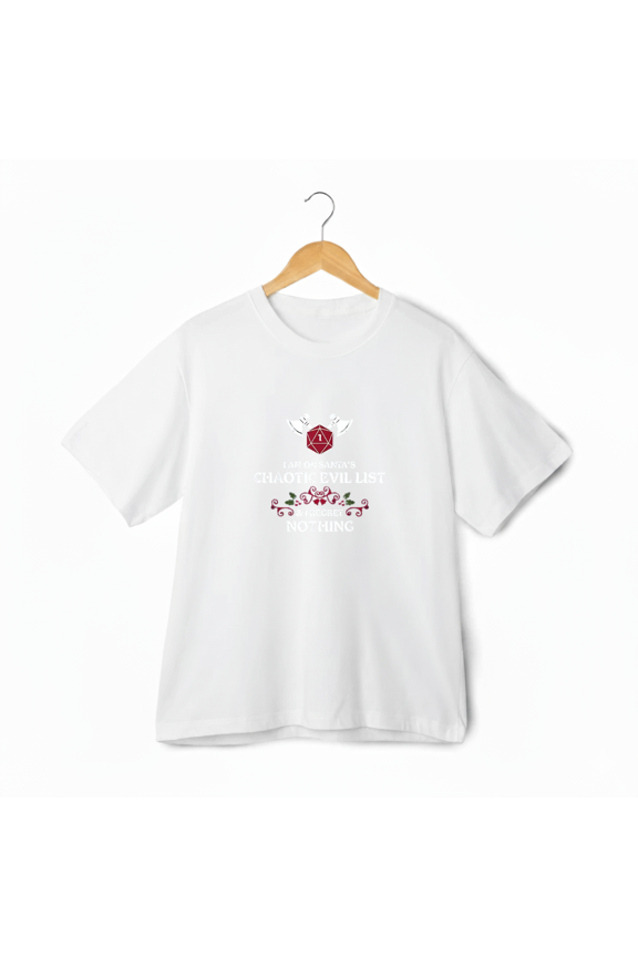 Chaotic Evil List D20 Christmas Tabletop RPG Humor Art Unisex T-Shirt, up to size 5XL