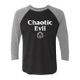 thumbnail image 1 of Chaotic Evil Unisex 3/4 Sleeve Baseball Raglan Tee, 1 of 3