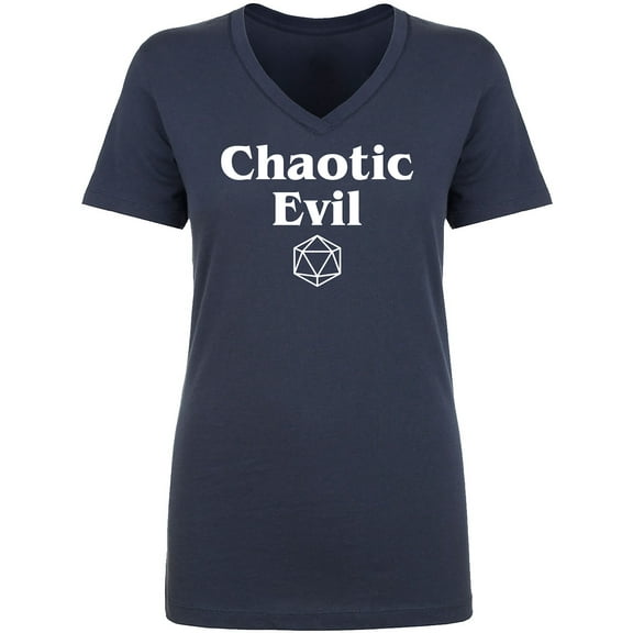 Chaotic Evil Womens V-Neck T-Shirt