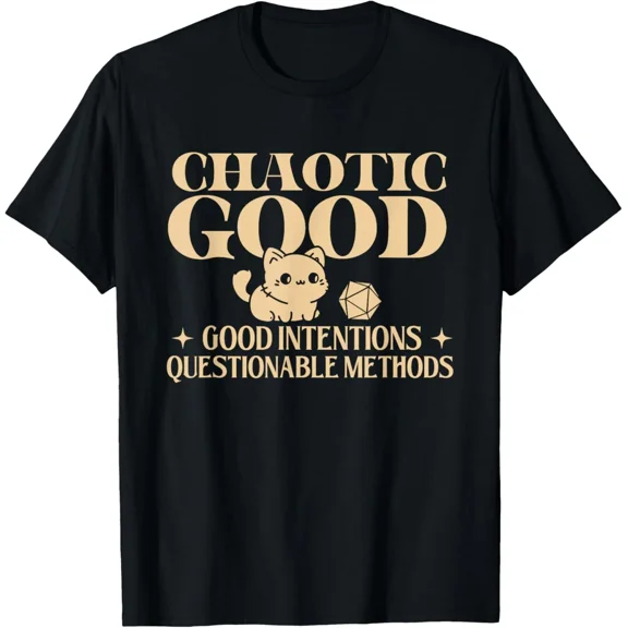 Chaotic Good RPG Table Game D20 Role Playing Gamer Unisex T-Shirt, S-5XL