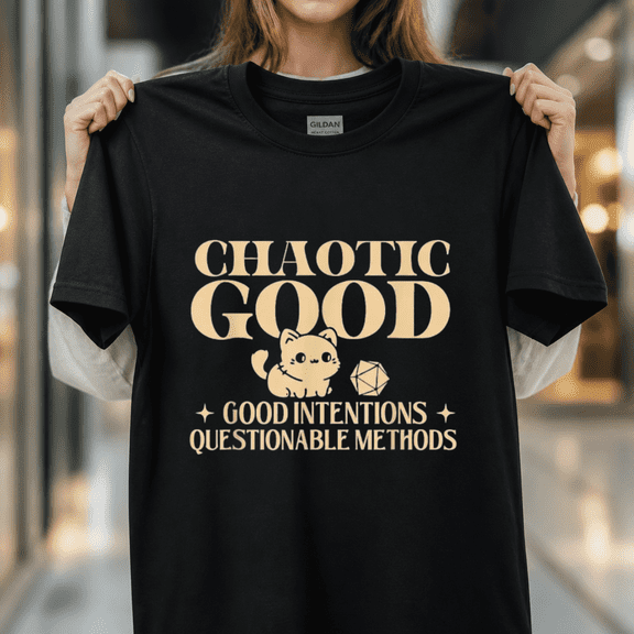 Chaotic Good RPG Tabletop Game Player Strategy Fantasy Adventure Gaming Design Unisex T-Shirt, S-5XL