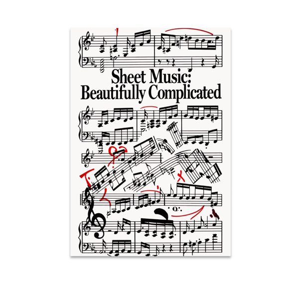 Chaotic Music Wall Art - Music Lover - 13x19 Poster Print