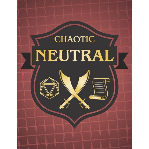 Chaotic Neutral: RPG Themed Mapping and Notes Book - Dark Red Theme Paperback 1790450489 9781790450480 PuddingPie Notebooks