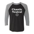 thumbnail image 1 of Chaotic Neutral Unisex 3/4 Sleeve Baseball Raglan Tee, 1 of 3