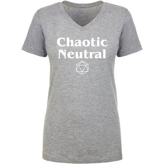 Chaotic Neutral Womens V-Neck T-Shirt